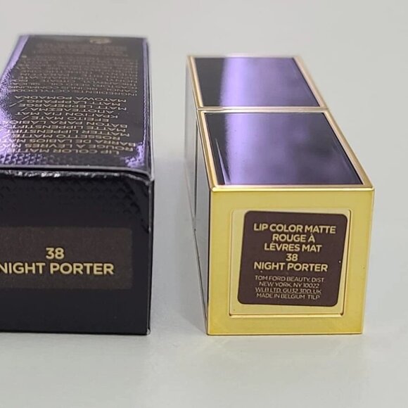 TOM FORD Beauty-Matte Lipstick Night Porter 38-Burgundy Velvet-Full 3g-BOXED-NEW - Picture 5 of 12